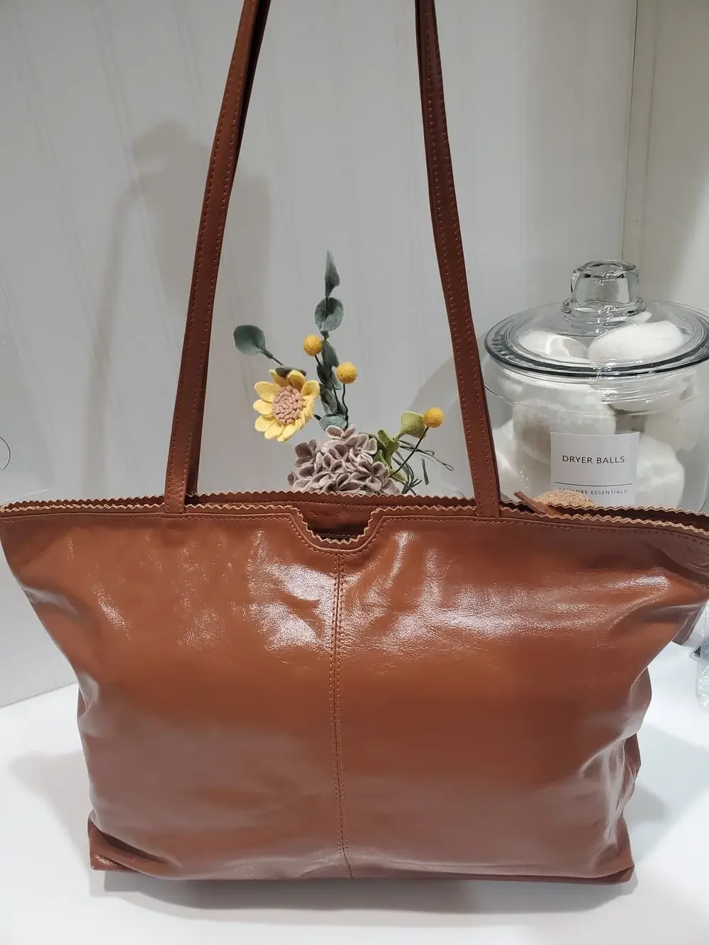 Latico Lether Cognac Brown Slouchy Tote
